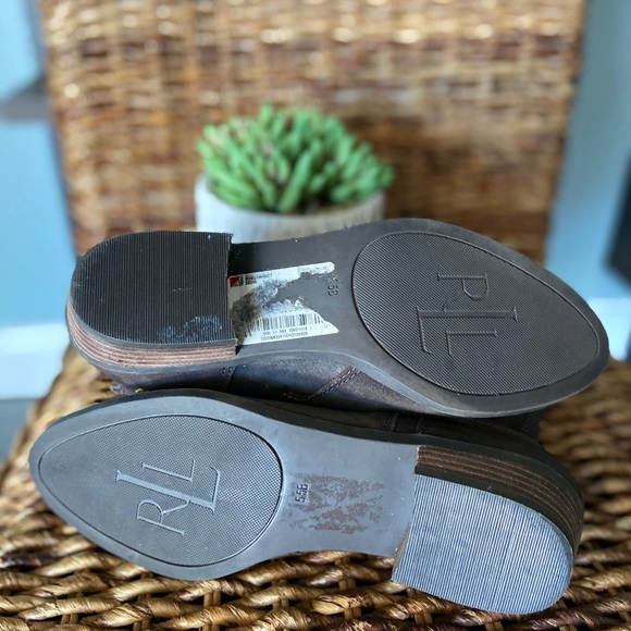 NWOT Ralph Lauren Leather Shaelynn Booties 5.5 - Picture 8 of 8